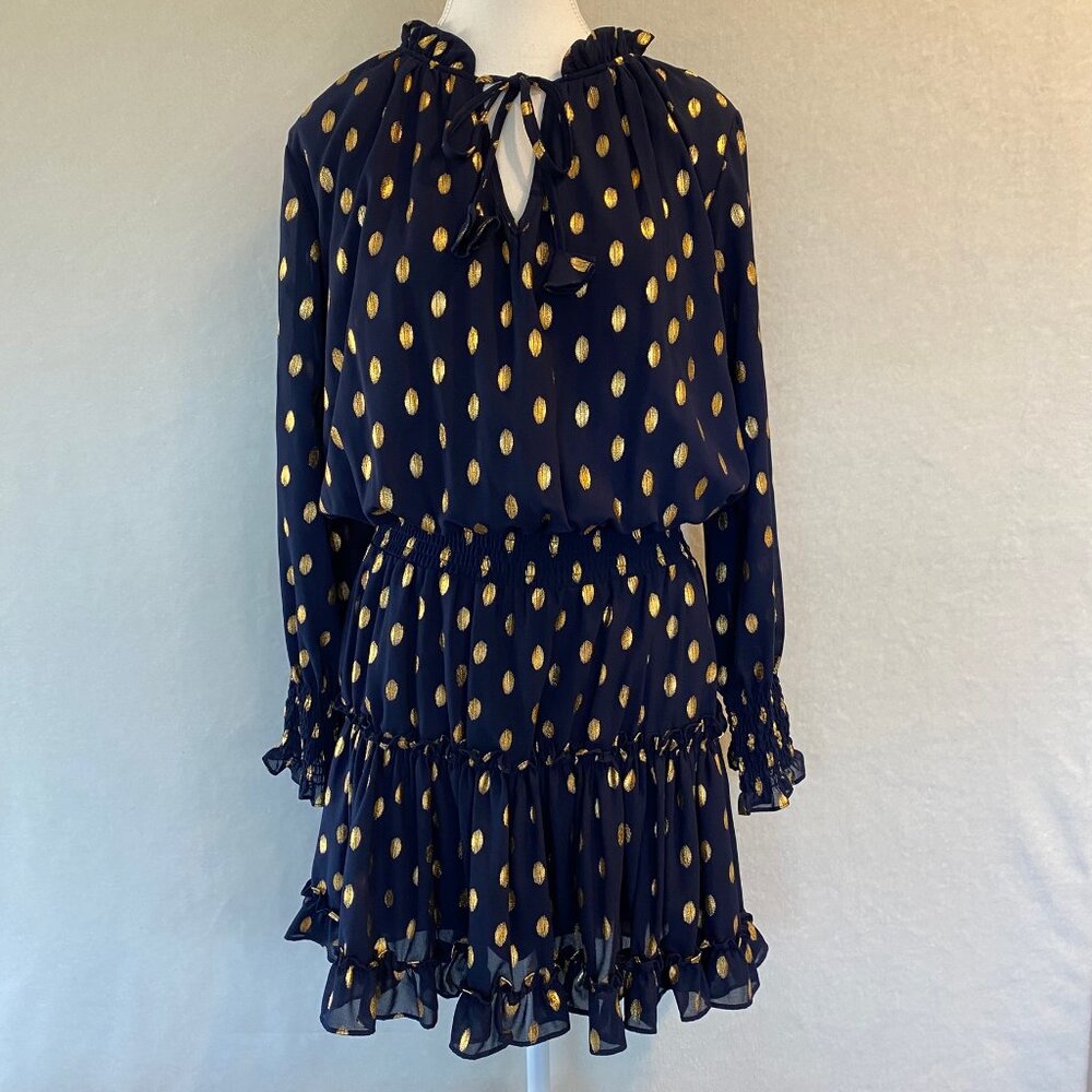 CBR Dress Navy with Gold Dot Size Small